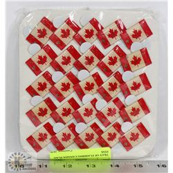 TRAY OF FLASHING CANADA FLAG PINS
