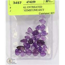 #45-NATURAL UNTREATED AMETHYST GEMSTONE 63CT