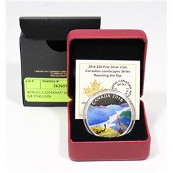 2016 RCM $20 FINE SILVER COIN: CANADIAN LANSCAPES