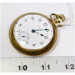 1918 WALTHAM GOLD PLATED POCKET WATCH