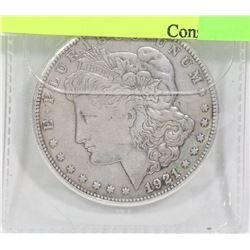 1921 MORGAN SILVER DOLLAR.