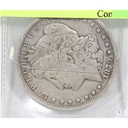 1879 MORGAN SILVER DOLLAR.