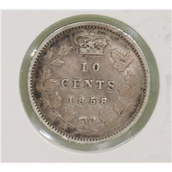 SCARCE 1858 10 CENT FIRST 10 CENT ISSUED IN CANADA