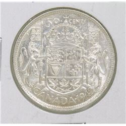 1942 GVI 50 CENT COIN
