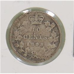 1898 QUEEN VICTORIA 10 CENT COIN