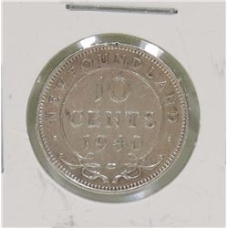 NEWFOUNDLAND 1940 10 CENT COIN