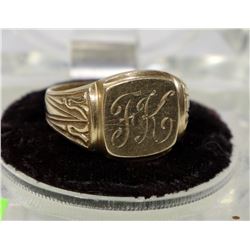 VINTAGE ESTATE 10K YELLOW GOLD MEN'S SIGNATURE