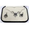 Image 1 : VINTAGE BLACK ALASKAN NECKLACE & EARRING SET -