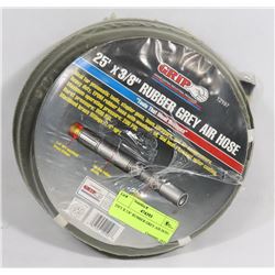 25FT X 3/8" RUBBER GREY AIR HOSE
