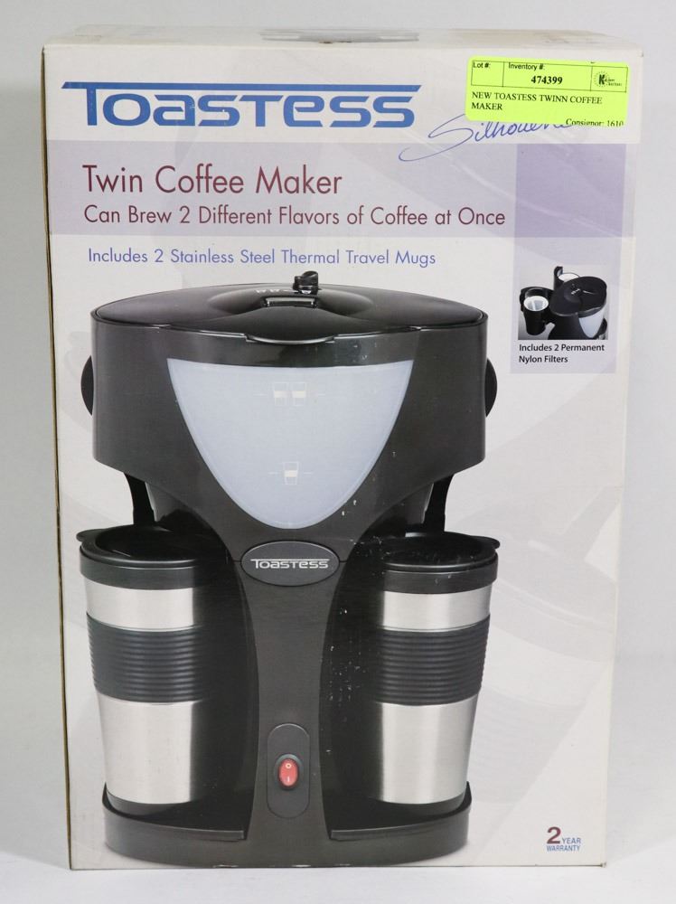NEW TOASTESS TWIN COFFEE MAKER