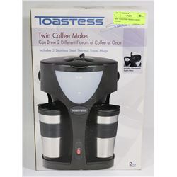 NEW TOASTESS TWIN COFFEE MAKER