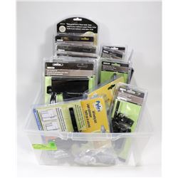 BIN OF ASSORTED HARDWARE AND GATE KITS
