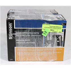 2 BOXES STINSON MEDIUM DUTY SAW HORSE BRACKETS