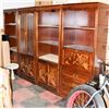 Image 1 : 4 PC WOOD CARVED WALL UNIT 30"X18" X76"H EACH