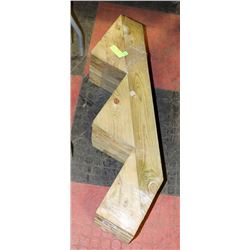 5 PIECES OF PRESSURE TREATED 3 STEP RISERS