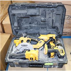 DEWALT TOOL CASE, CIRCULAR SAW, HAMMER DRILL,