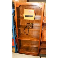 WOOD BOOK SHELF WITH 5 SHELVES