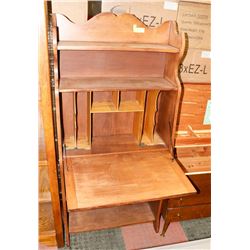 VINTAGE WOOD BOOKCASE/WRITING FOLD OUR AREA