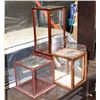 Image 1 : LOT OF 5 GLASS AND WOOD DISPLAY CASES