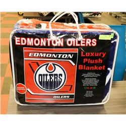 OILERS LUXURY PLUSH BLANKET 200CM X 240CM