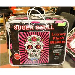 SUGAR SKULL LUXURY PLUSH BLANKET 200CM X 240CM
