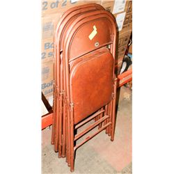 LOT OF 4 METAL FRAMED CARD CHAIRS