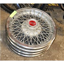 SET OF 4 PONTIAC SPOKED VINTAGE HUB CAPS