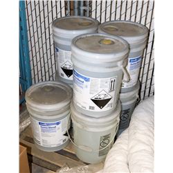 GROUP OF 7- 5 GALLON PAILS MECHANICAL WEAR WASHING