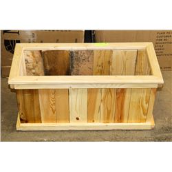 STAINED PINE PLANTER 27 X 12 X 12