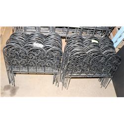 LOT OF 40 DECORATIVE STEEL FENCING