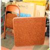 Image 1 : 2 VINTAGE FOLD UP TABLES WITH 4 METAL COLLAPSIBLE
