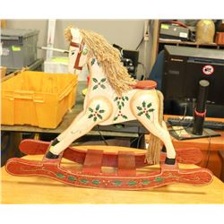 VINTAGE STYLE WOOD ROCKING HORSE