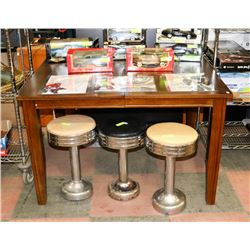 NEW WOOD TONE KITCHEN TABLE, 48"X38"X30.5".