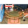 Image 1 : ROUND METAL AND GLASS COFFEE TABLE 36" DIAMETER