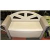 Image 1 : RUBBERMAID PATIO BENCH WITH STORAGE UNDER SEAT.
