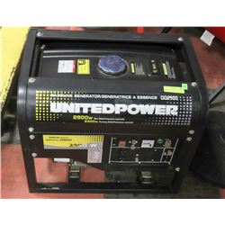 UNITED POWER GAS GENERATOR 2300W RUNNING WATTS,