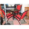 Image 1 : 4-PC OUTDOOR SET INCLUDES 3 RED SOLID