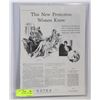 Image 1 : ORIGINAL 1929 KOTEX  AD FRAMED