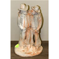 VINTAGE ESTATE COWBOYS STATUE SIGNED.