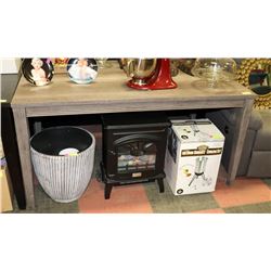 GREY TONE WOOD TABLE 60"X36"X30.5".