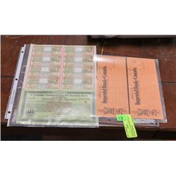 1923 GERMAN 100,000 MARK BON & 2 ANTIQUE IMPERIAL