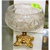 Image 1 : CRYSTAL AND BRASS CANDY DISH