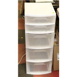 STERILITE 5 DRAWER PLASTIC STORAGE DRAWERS