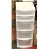 Image 1 : STERILITE 5 DRAWER PLASTIC STORAGE DRAWERS
