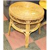 Image 1 : WICKER END TABLE, 26" DIAMETER X 27" HIGH