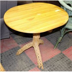 WOOD END TABLE, 30"X24"X26.5"