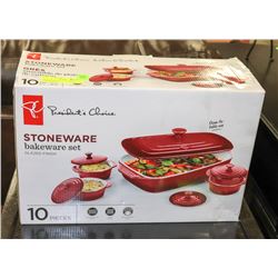NEW PC 10 PIECE STONEWARE BAKEWARE SET