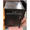 Image 1 : BLACK SIDE TABLE W/DRAWER & CABINET