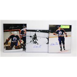LOT OF 3 EDMONTON OILERS AL HAMILTON SIGNED 8X10