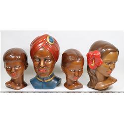 4 CERAMIC HEADS